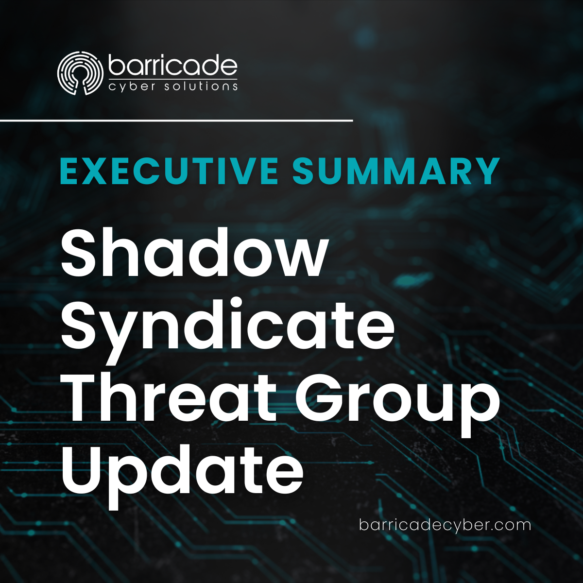 Executive Summary – ShadowSyndicate Executive Summary: Shadow Syndicate Threat Group Update