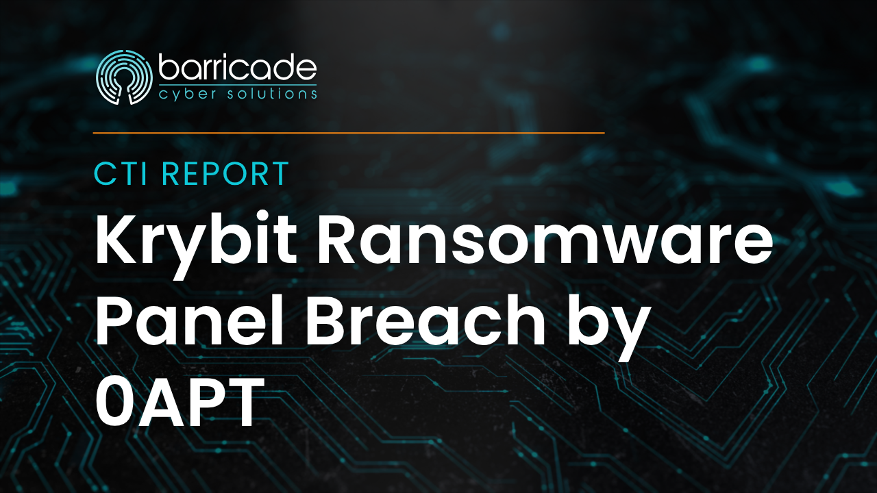 CTI Report_Krybit Ransomware Panel Breach by 0APT