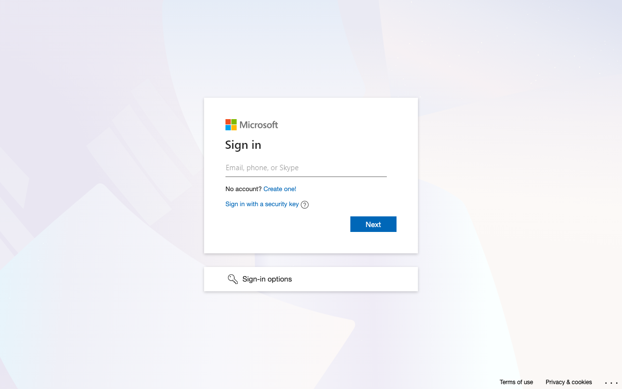 Fake Microsoft 365 login page that steals credentials and the MFA code